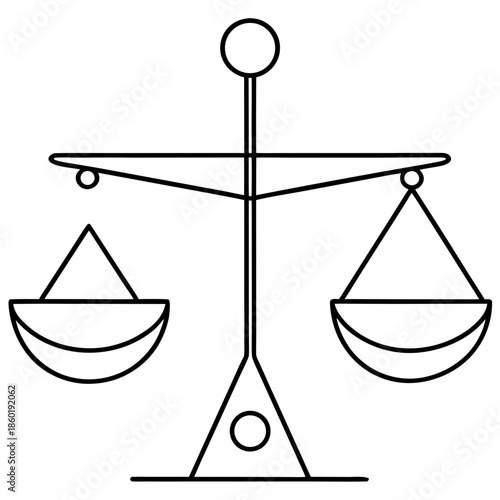 Minimalist Climate Balance Symbol Abstract Equilibrium Icon