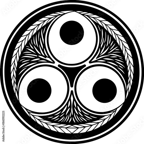 Minimal Spiritual Calm Icon with Centered Geometric Design