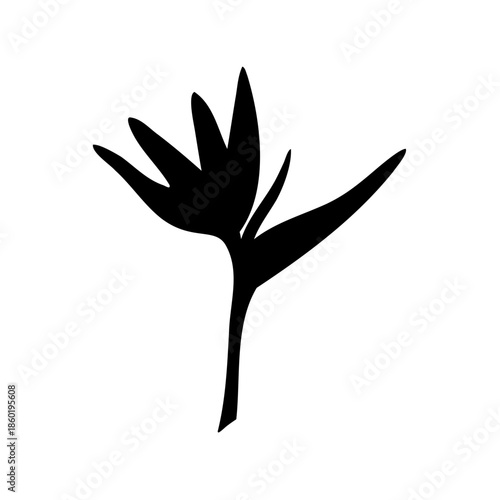 Hand drawing of a black silhouette nature design featuring a cartoon deer head and leaf decoration inside a tree vector illustration held by a hand