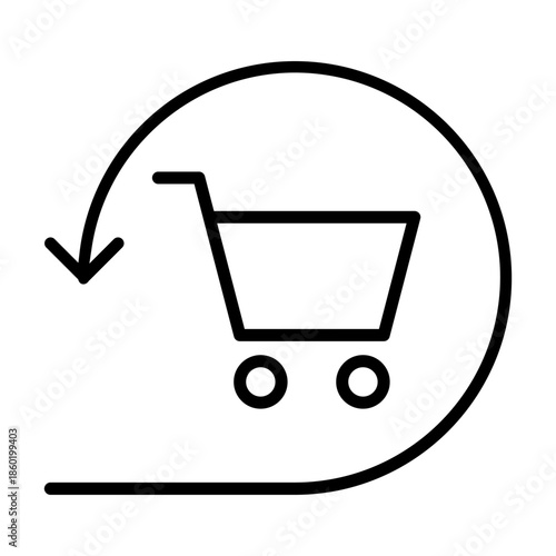 Shopping icon vector. Online shopping Illustration sign. Purchases symbol. Sale logo.