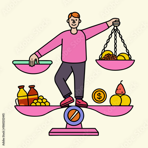 Lifestyle Balance Icon Abstract Equilibrium and Harmony