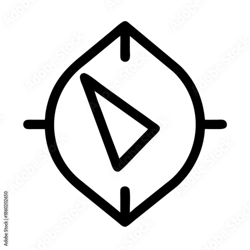 Minimal Abstract Symbol Representing Direction and Path