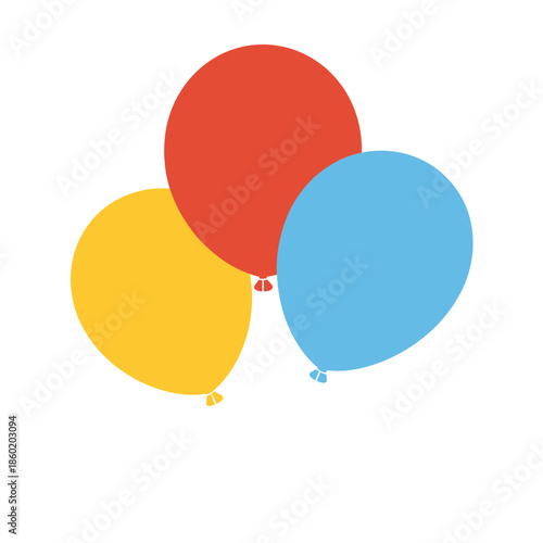 Colorful balloons floating together in the air