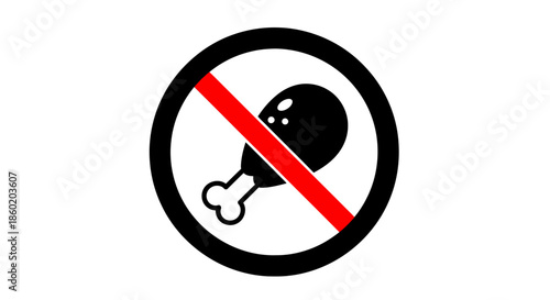 Prohibited Food Item Icon A Graphic Representation of Restricted Consumption