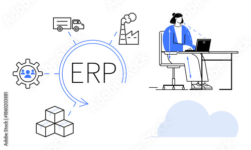 ERP system. ERP connects logistics, manufacturing, and resource management to streamline operations and improve efficiency. ERP integration for business planning and productivity. Business