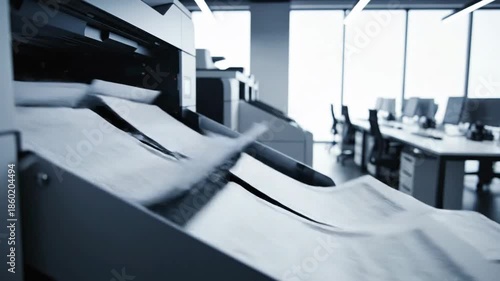Rapid Document Printing Process in Modern Office Environment