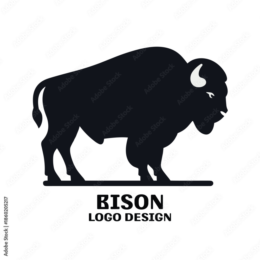 Obraz premium Bison Vector Logo Design