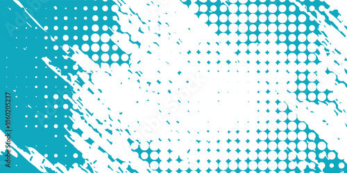 Dots halftone white and blue color pattern gradient grunge texture background. style simple art good