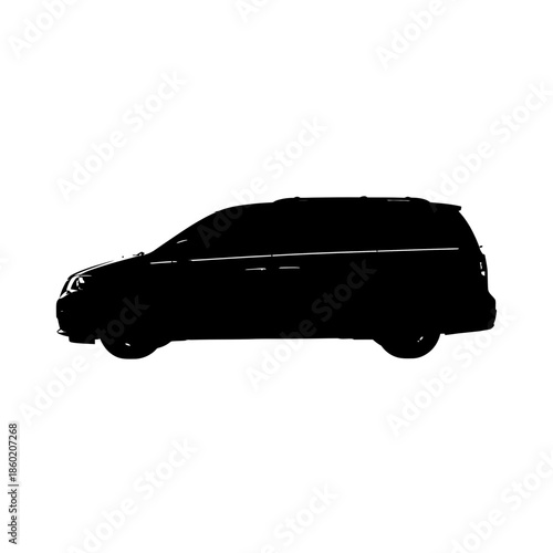 Black car isolated on white