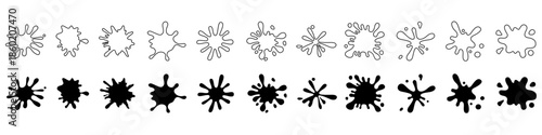 Blot  icon vector set. blotch illustration sign collection. blur symbol. spray Logo. splatter web icons.