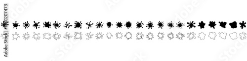 Blot  icon vector set. blotch illustration sign collection. blur symbol. spray Logo. splatter web icons.