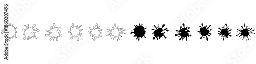 Blot  icon vector set. blotch illustration sign collection. blur symbol. spray Logo. splatter web icons.