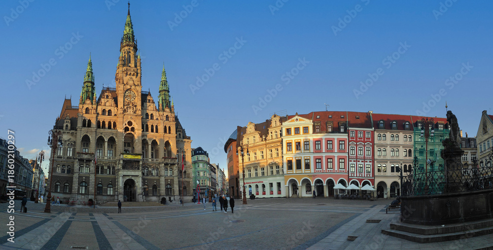 Obraz premium panoramic view of Old town, Town Hall in Liberec, Czech Republic