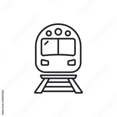 train icons outline and Flat Style,transparent background