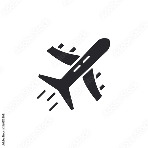 plane set icons outline and Flat Style,transparent background