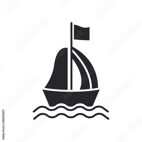boat icons outline and Flat Style,transparent background