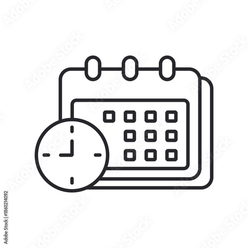 booking icons outline and Flat Style,transparent background