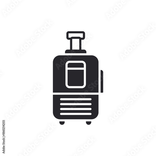 luggage icons outline and Flat Style,transparent background