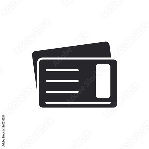postcard icons outline and Flat Style,transparent background