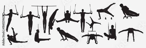 gymnastic silhouette set