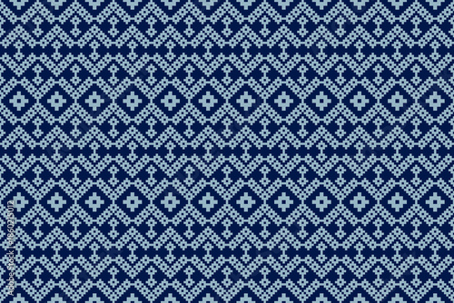 Geometric Pattern Traditional Tribal Style, Pixel Embroidery, Geometric Pattern. Beautiful Background Pattern,Fabric Pattern For Clothes ,Dress, Carpet, Curtain, Sarong, Sari, Scarves, Batik.