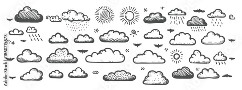 timeless hand drawn cloud sketches a vintage collection