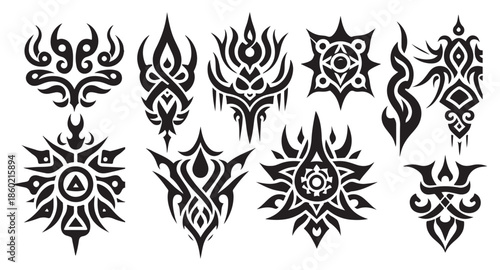 tribal tattoo design illustration