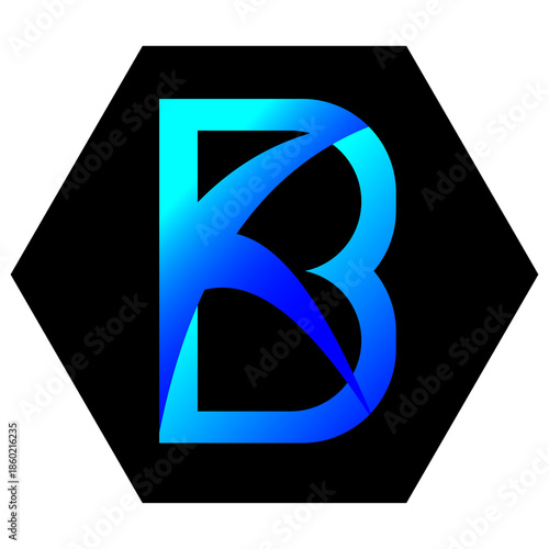  R B letter abstract vector logo
