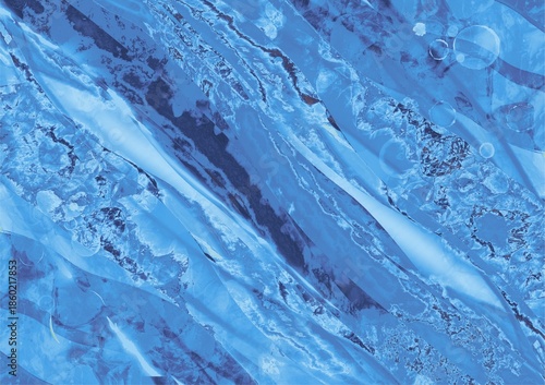 Blue Ink Marble Flow