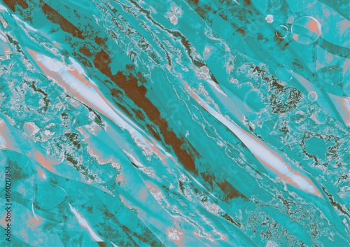 Green Ink Marble Art