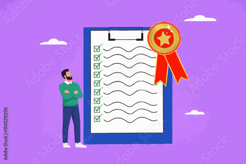 List and Man with Seal