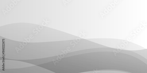 Modern abstract background with translucent grey waves flowing diagonal across the image, leaving a greyish gradient space for text or creative use.