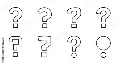 Various question marks and exclamation points