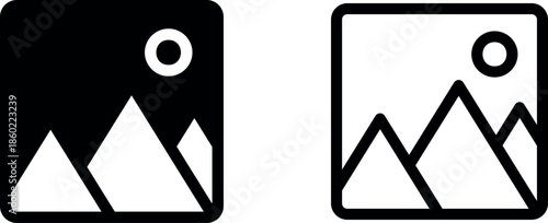 Pictures icon collection. Image gallery icon set. Photo album icons. Image icon set. Vector graphic EPS 10