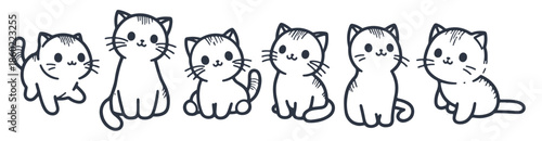 sweet and simple cat line art