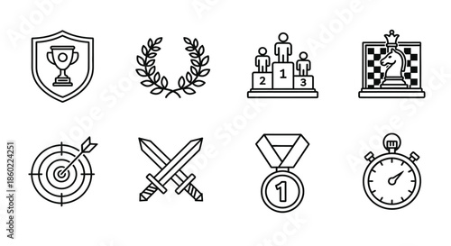 Competition and victory symbols