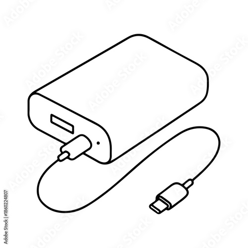 Portable Power Bank Charger with USB Cable – Compact Battery Pack