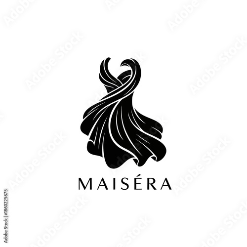 Elegant Black Dress Logo Design.