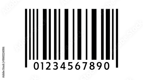 Universal product code barcode for scanning and product identification on a white background