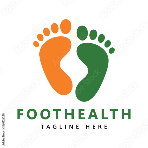 Healthy feet logo template