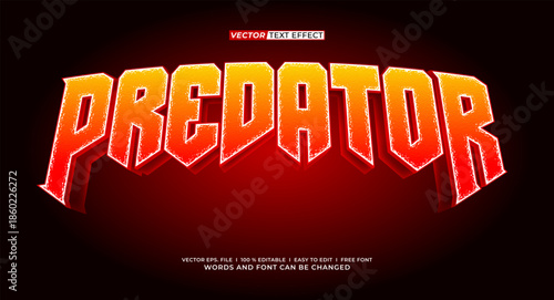 Predator 3D Editable Text Effect