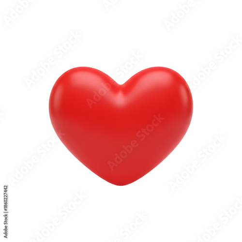 Shiny red heart symbol on black background for love and care concepts