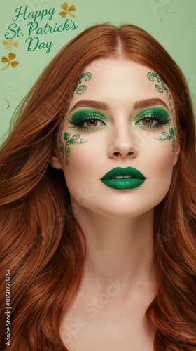 Celebrating st. patrick's day with green makeup
