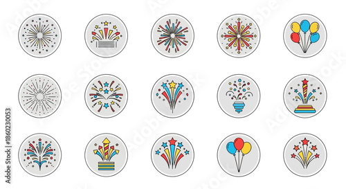 Collection of Various Balloon Designs and Illustrations.