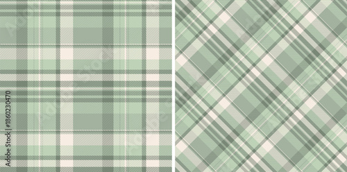 Plaid pattern fabric of background texture check with a seamless vector tartan textile. Set in fall colors for decorating styles interior .