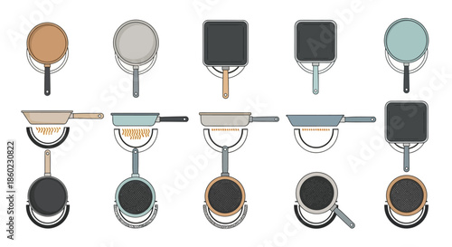 Collection of Various Mirrors and Reflective Surfaces.