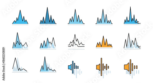 Collection of Various Sound Waveforms and Graphs.