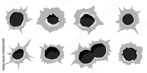  bullet hole gun shot weapon mark silhouette impact gun