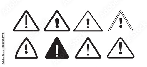 caution sign silhouette white background 