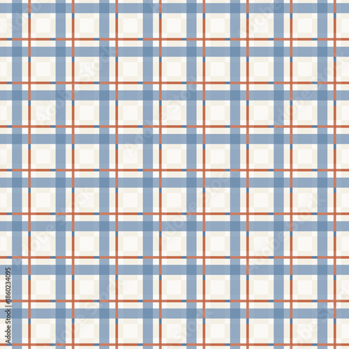 Heritage Grid Plaid Blue Cream